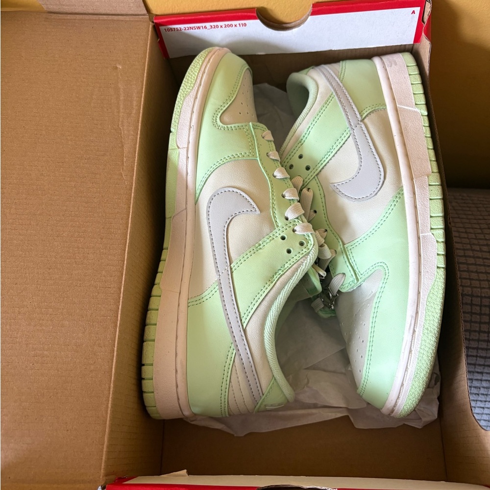Nike Dunk Low Women's Sneakers in Mint Green and White